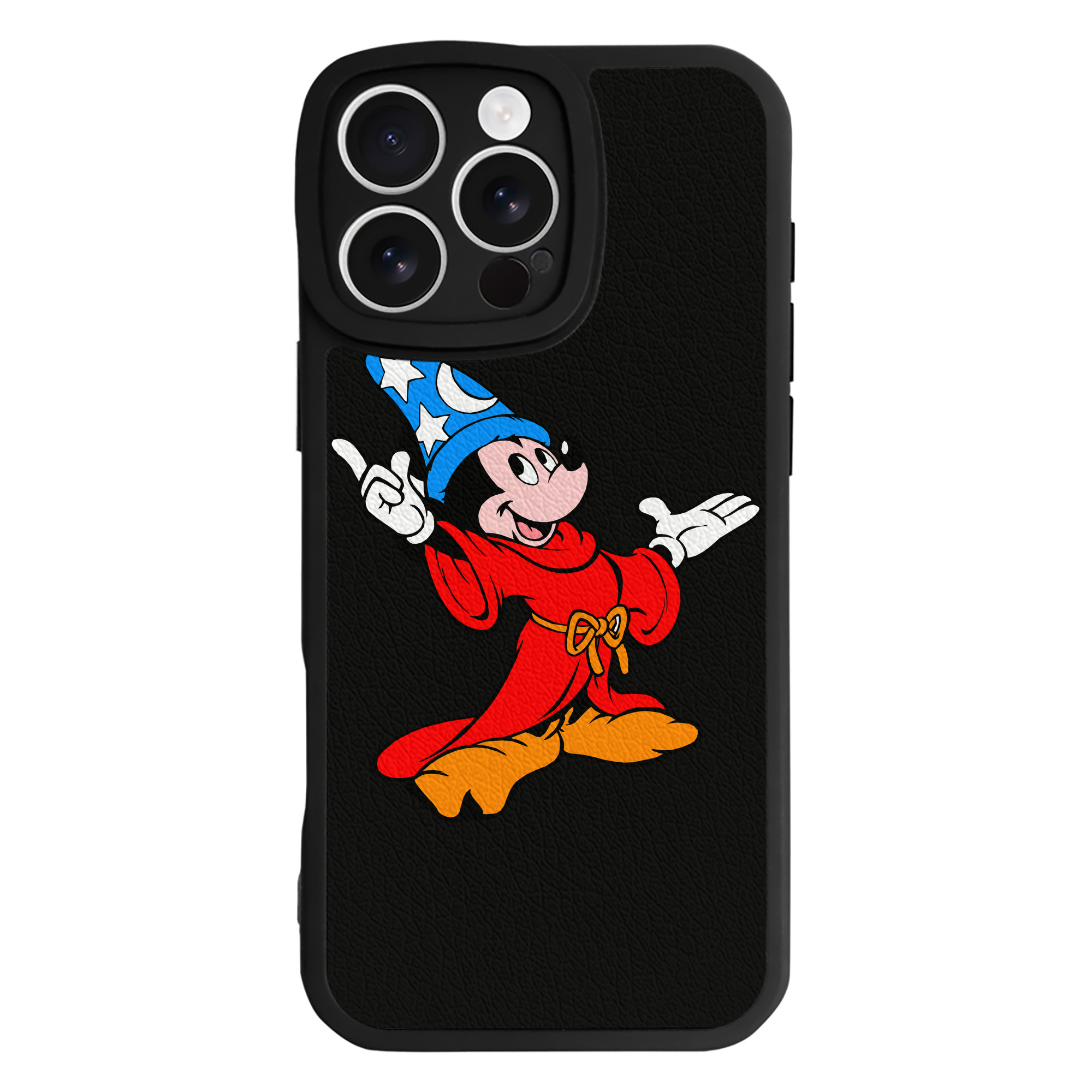 （画像用） ミッキーマウス Mickey Mouse 【iPhone 16シリーズ対応】シリコンスマホケース（レザー調） 材質：シリコン